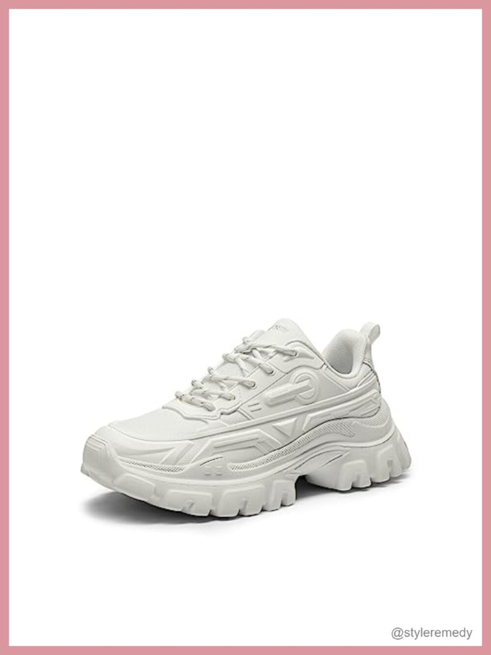 Women's Chunky Platform Fashion Sneakers Lace Up Mesh PU Lightweight